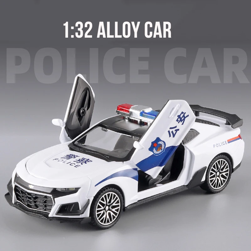 

New 1:32 Diecasts & Toy Vehicles Simulation Camaro Police Alloy Car Model Toy Cars Kid Toys For Children Gifts Boy Toys