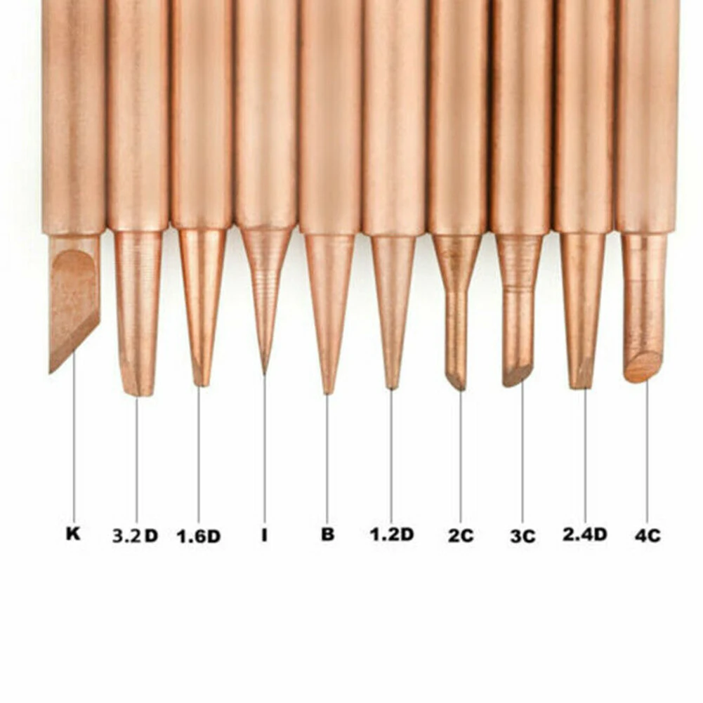 

Accessories Soldering Tip Useful 200°~480° Diamagnetic Lead-free Soldering Tip 10pc/Set 900M-T Copper Electric