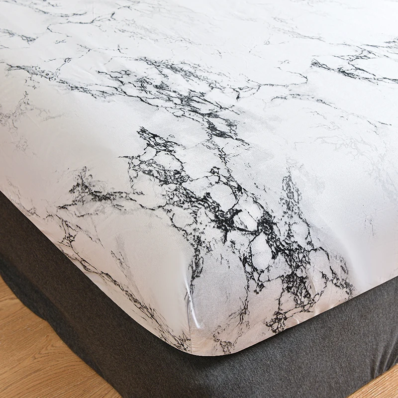 Дышащее постельное белье Мягкая простыня с эластичной лентой Простыня в простом