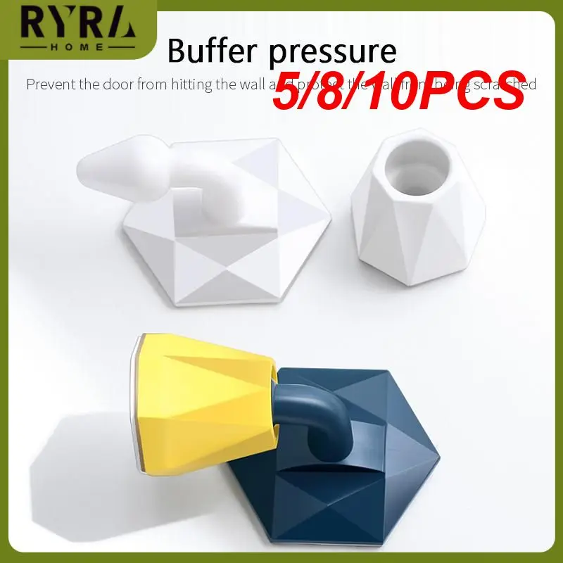 

5/8/10PCS Home Improvement Floor Protector Bracket Anti-shock Door Rear Retainer Safety Tools Silicone Door Wall Buffer