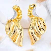 soramoore new diy vintage earrings for women bridal wedding girl daily surper jewelry high quality scalloped ginkgo biloba