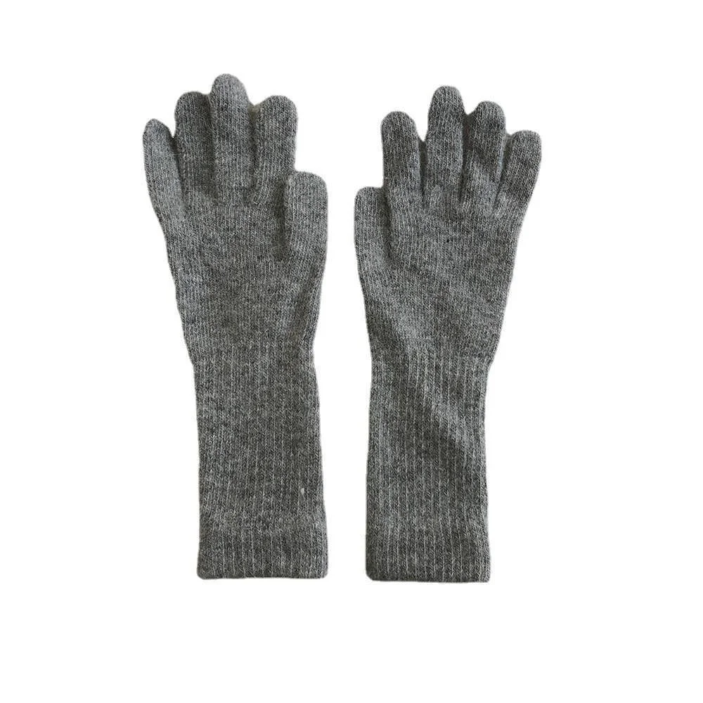 

Подходят для перчаток из кроличьей шерсти теплые однотонные вязаные теплые зимние перчатки из кроличьей шерсти в японском стиле средней дл...