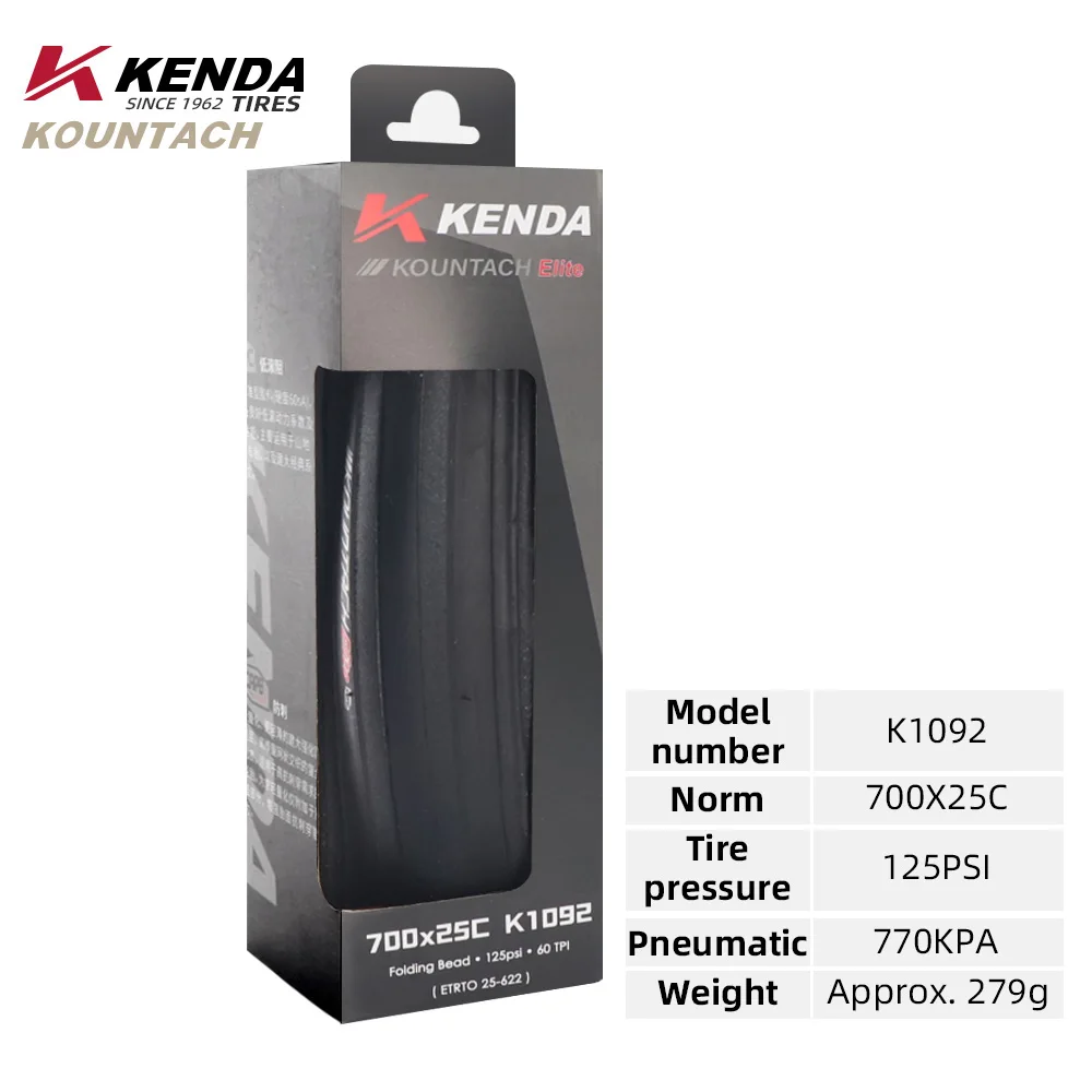 Kenda K1092 Устойчивая к проколам велосипедная шина с краем кожи Легкая 700x2528c Kountach Elite Складная дорожная велосипедная внешняя шина (art.: 3920cf97fa33d) - 3920cf97fa33d