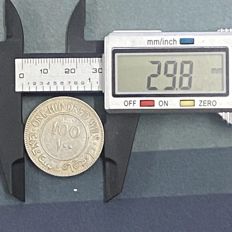 Британская Палестина (Израиль) 100 Mils Посеребренная КОПИЯ монета