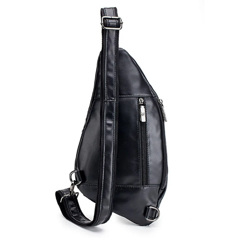 Genuine Leather Sling Chest Bag Women Handmade Crossbody Bag Vintage Unisex Messenger Hand BagPack Travel Triangle Shoulder Bag