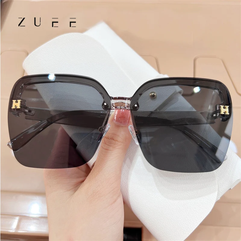 

ZUEE Square Sunglasses Retro Ins Sun Glasses For Women Men H Letter Fashion Glasses Female Multicolor Eyeglass