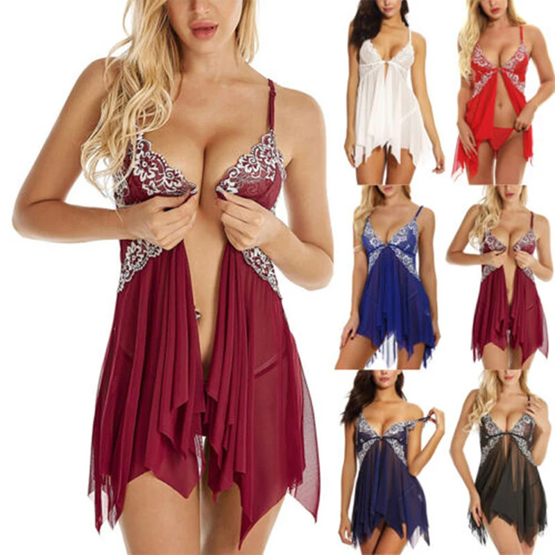 

Plus Size Women Sexy Lace Bodysuit Lingerie Nightdress Nightie Sleepwear New 2022