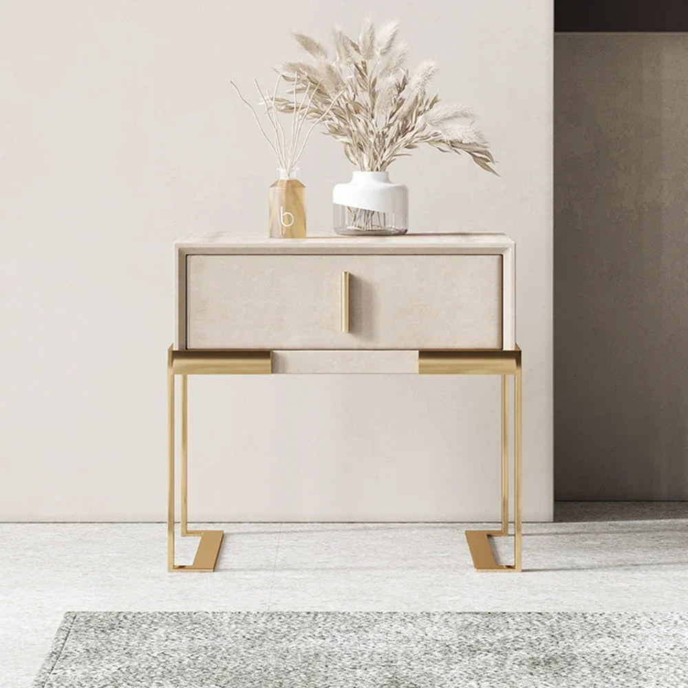 Роскошная современная бархатная кожаная тумбочка синего зеленого золотого