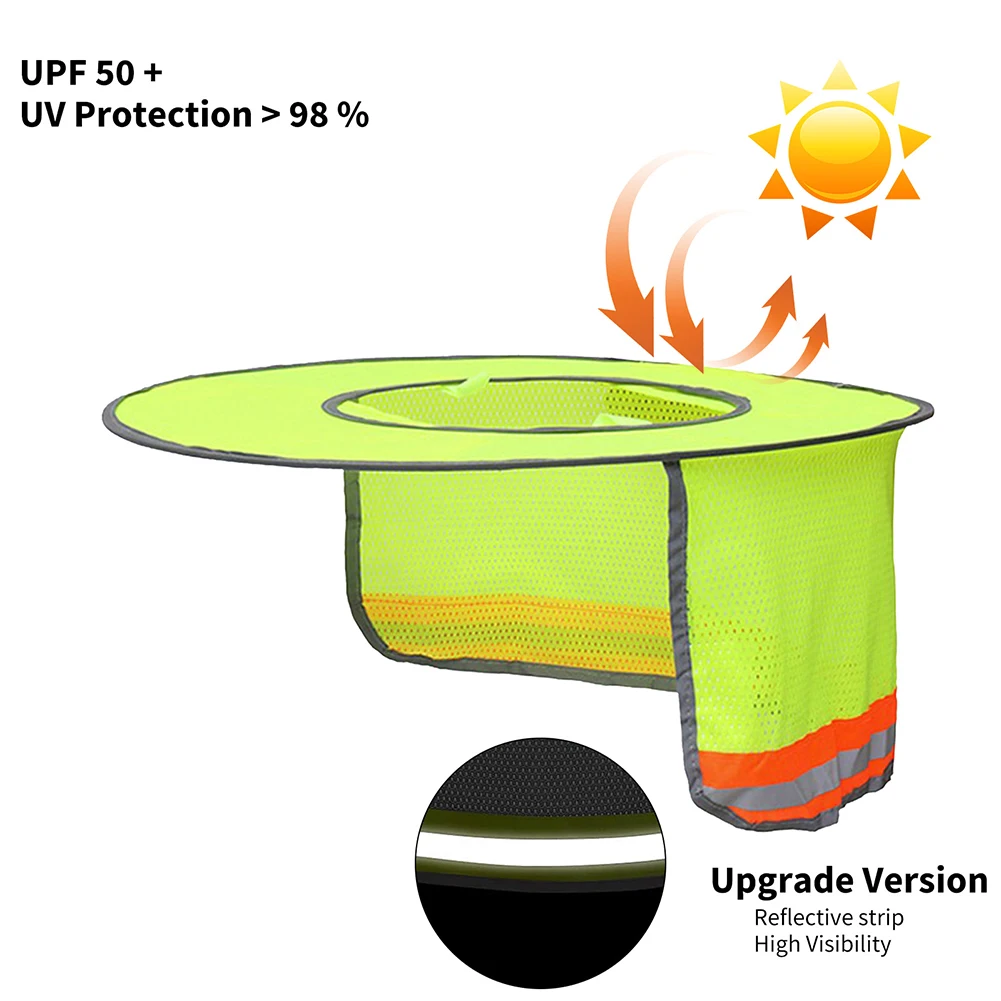 

Летняя твердая шляпа, шейный экран, Солнцезащитный шлем, шейный щит, светоотражающая защита, защита от солнечных ожогов для строительных ра...