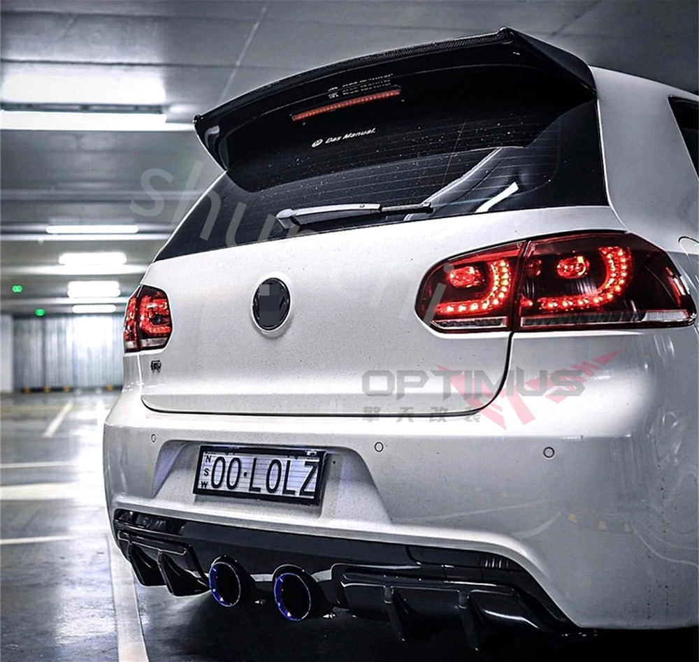 

Auto Part Rear Roof Spoiler Lip Wing Spoiler for Volkswagen VW Golf 6 MK6 VI GTI R20 2010-2013 ABS Plastic Rear Wing Lip Spoiler