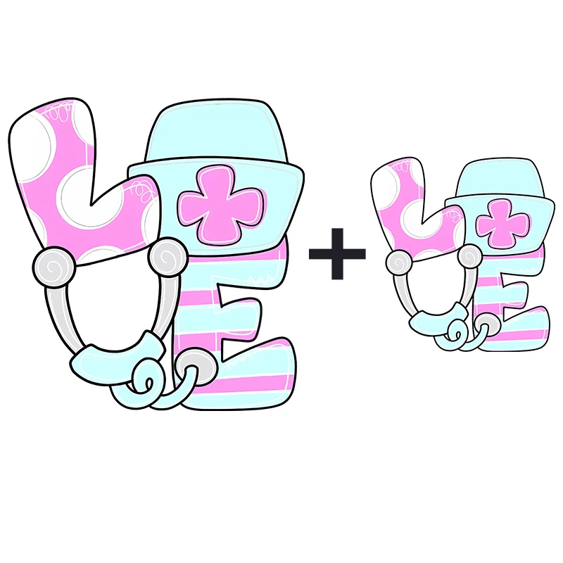 Красочные любовные письма для медсестры теплопередающие наклейки на одежду