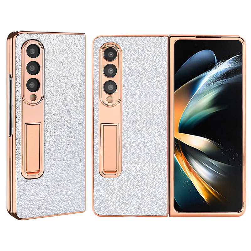 Чехол для телефона Vietao с золотым покрытием Samsung Galaxy Z Fold 3 5G 4 5 роскошный кожаный