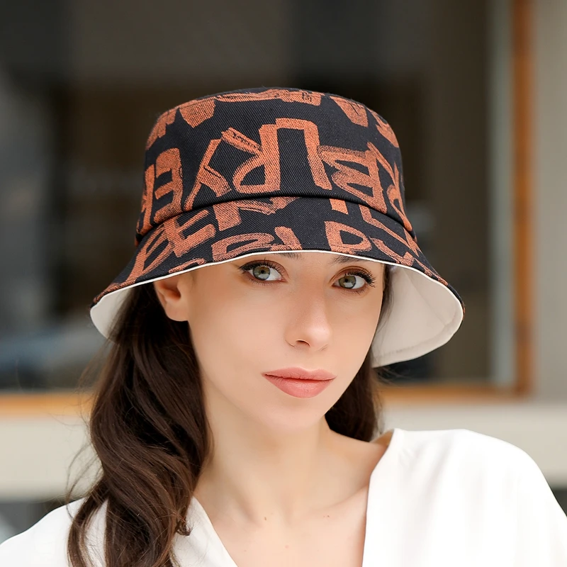 

Панама из 2022 хлопка для женщин и мужчин, новинка, летняя Уличная Повседневная складная шляпа в стиле Боб, граффити, рыбака, женская шляпа