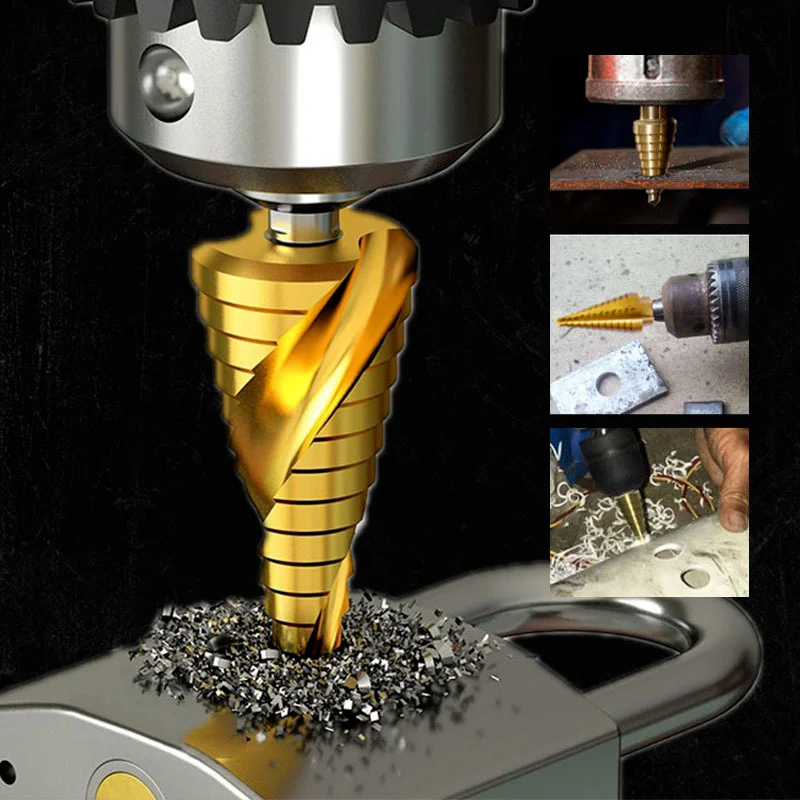 

Step Drill Bit Sharpener For Metal Drills Bits Stage Multifunction Wood Set Woodworking Tools Of Stepped Drill Bit Conical Steps