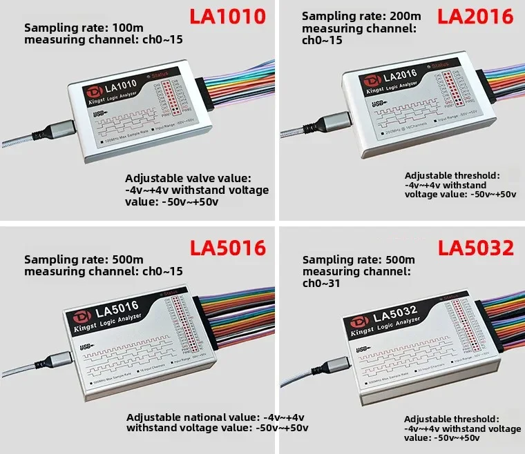 Фото Стабильный логический анализатор LA1010 LA2016 LA5016 LA5032 с анализом протоколов и многоязычным переключением 007 №3