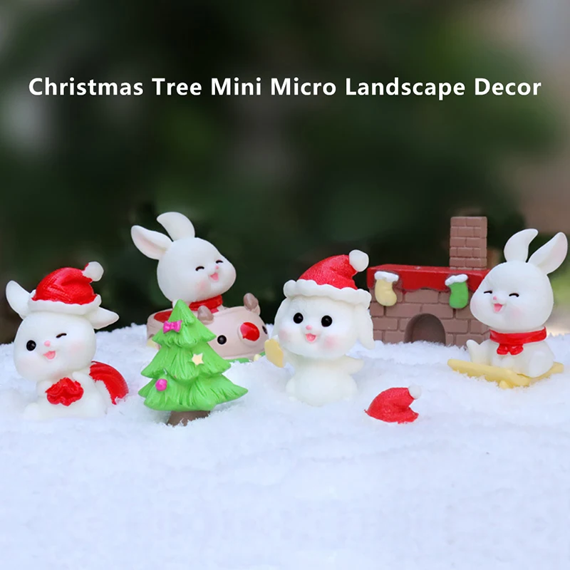 

1Pc Micro Landscape Decoration Lovely Animal Cartoon Rabbit House Cute Rabbit Gardening Plant Resin Accessories