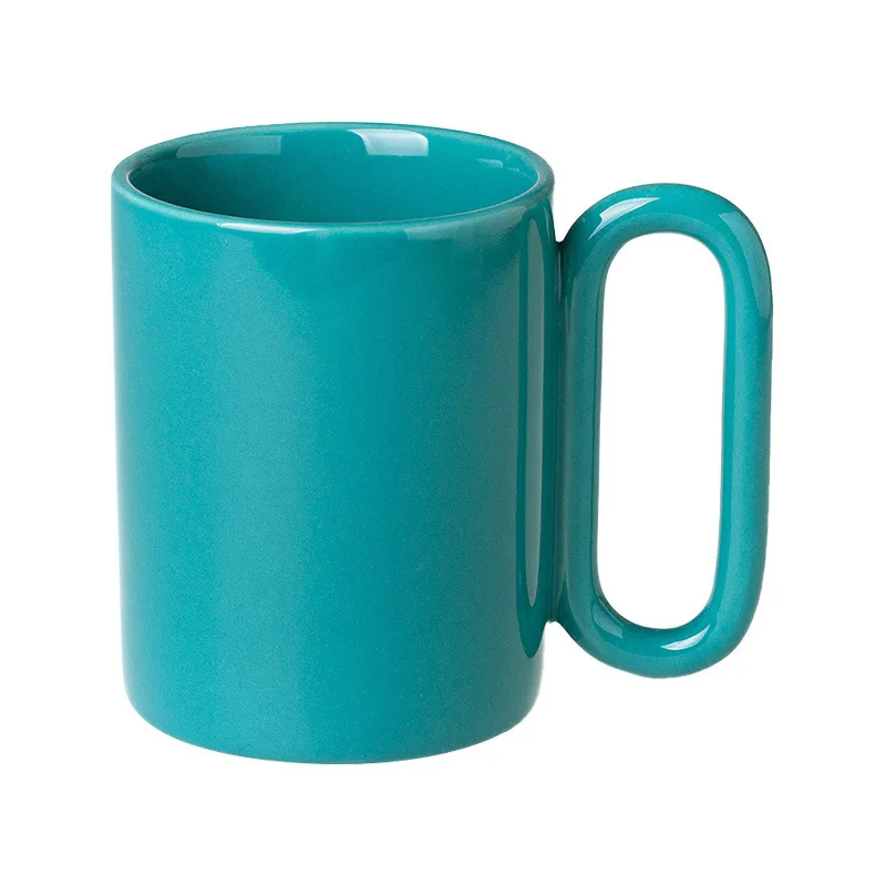 

Brief Elliptical Handle Ceramics Mugs coffee mug Milk Tea office Cups Drinkware the Best birthday Gift for Friends