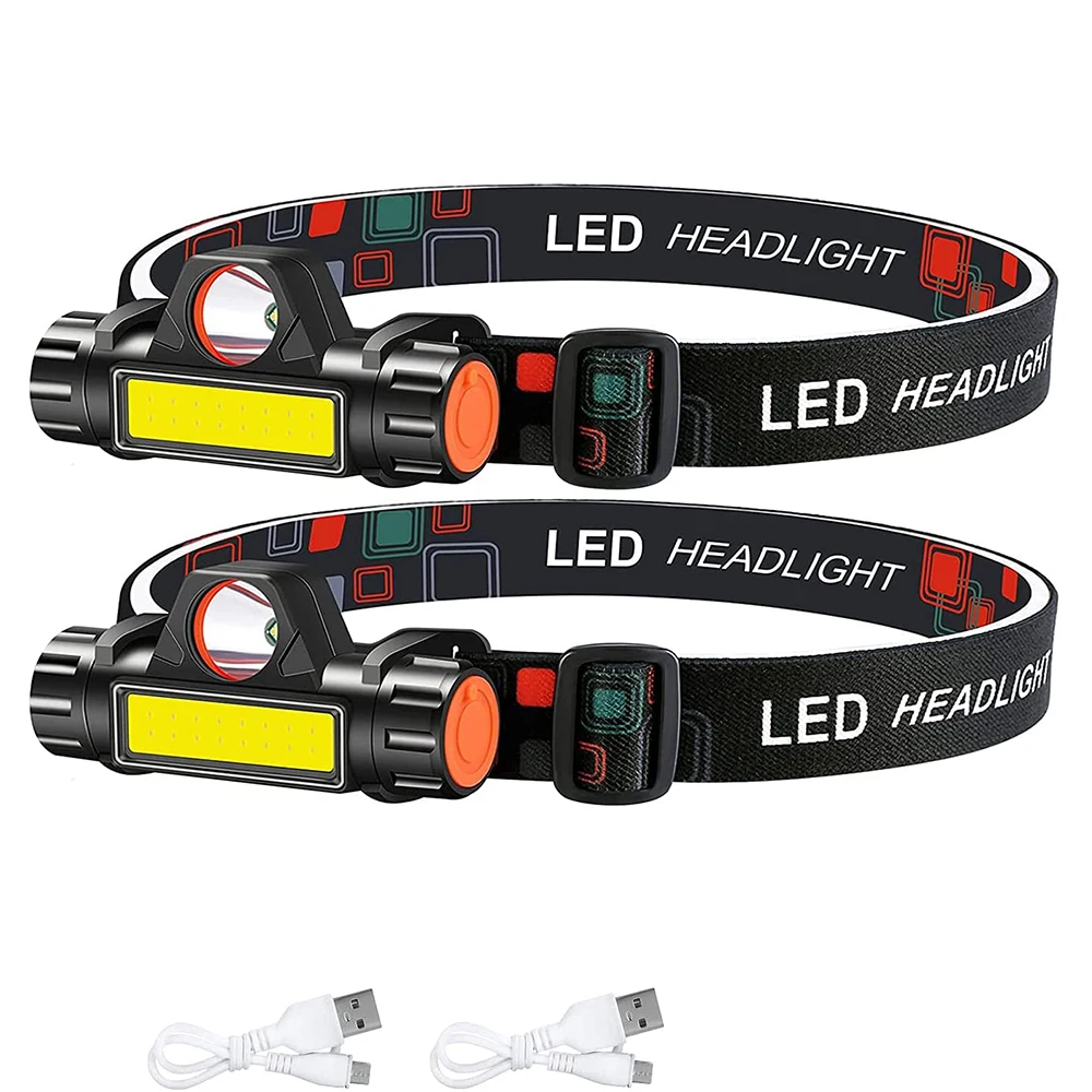 

Rechargeable Headlamp Waterproof Headlight Super Bright magnetic Head Lamp with Adjustable Strap Portable USB LED Head Flashligt