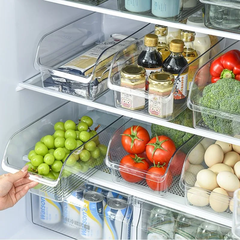 

Organizer Bin Clear Fridge Refrigerator Pantry Organizer Food Containers Organizer Freezer Storage Fridge Kitchen Box Cabinet