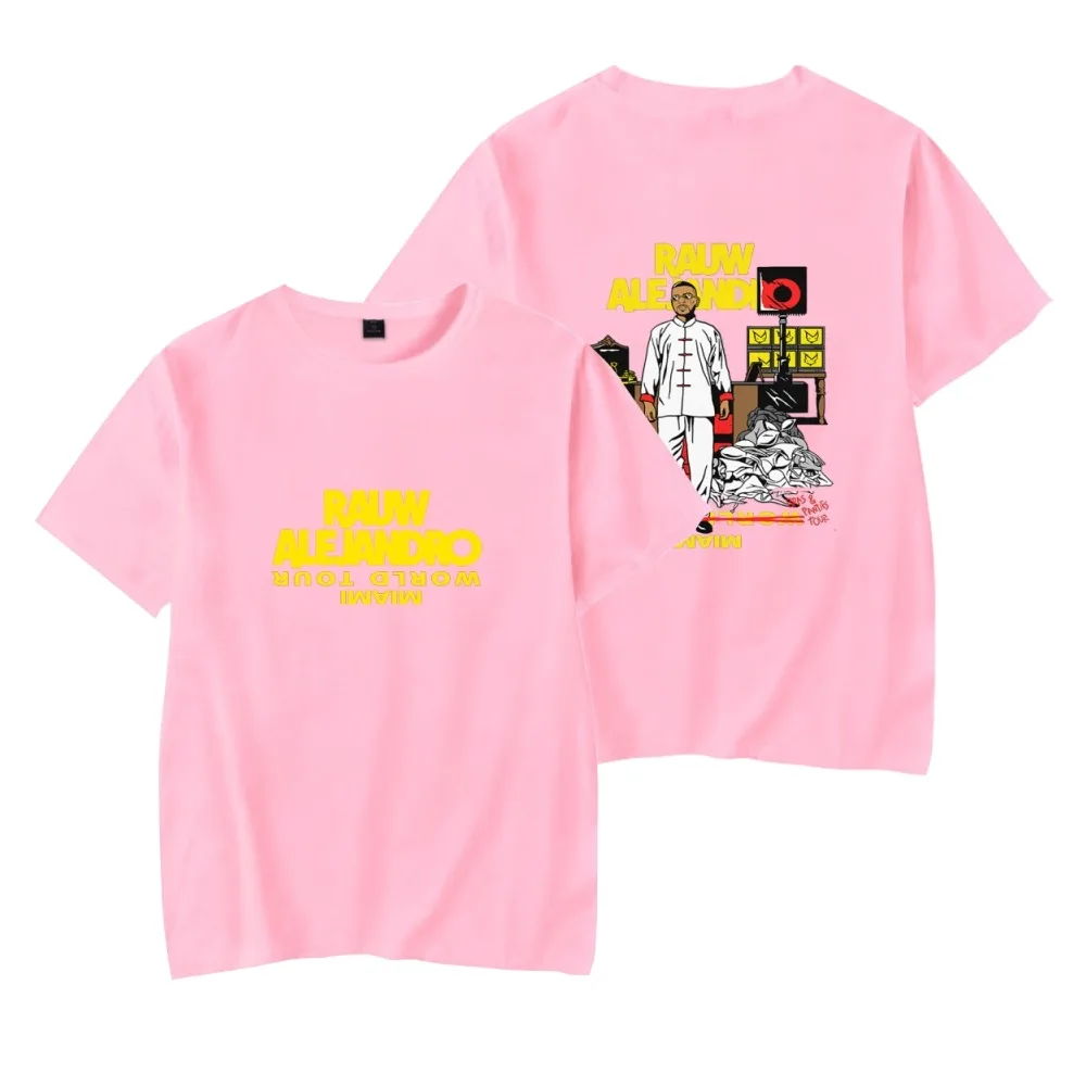 Футболка Rauw Alejandro 2022 Майами World Tour Merch с круглым вырезом и короткими рукавами для