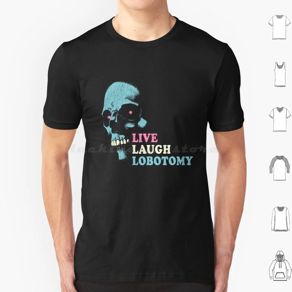 Футболка для живого смеха Lobotomy 6Xl хлопковая крутая футболка забавная странно