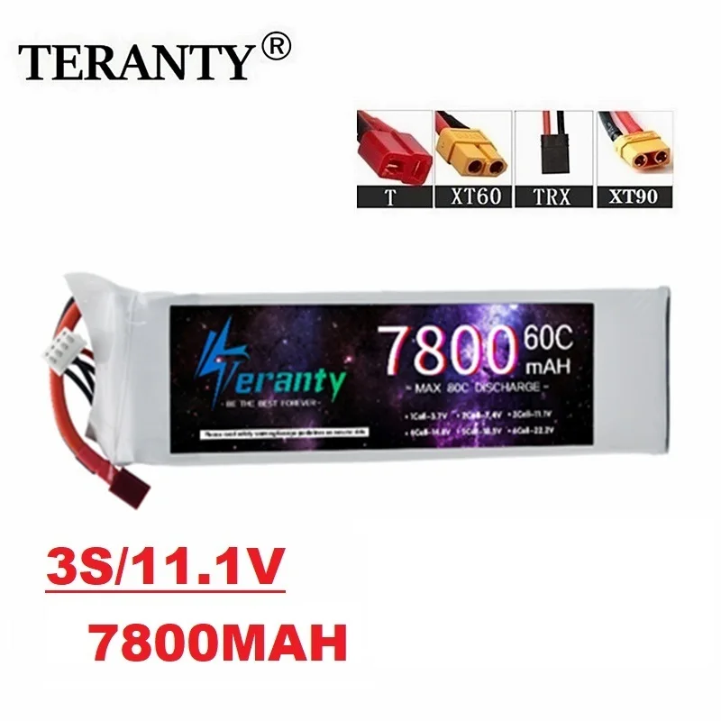 TERANTY 3S аккумулятор 11 1 В 7800 мАч Lipo для радиоуправляемого дрона вертолета