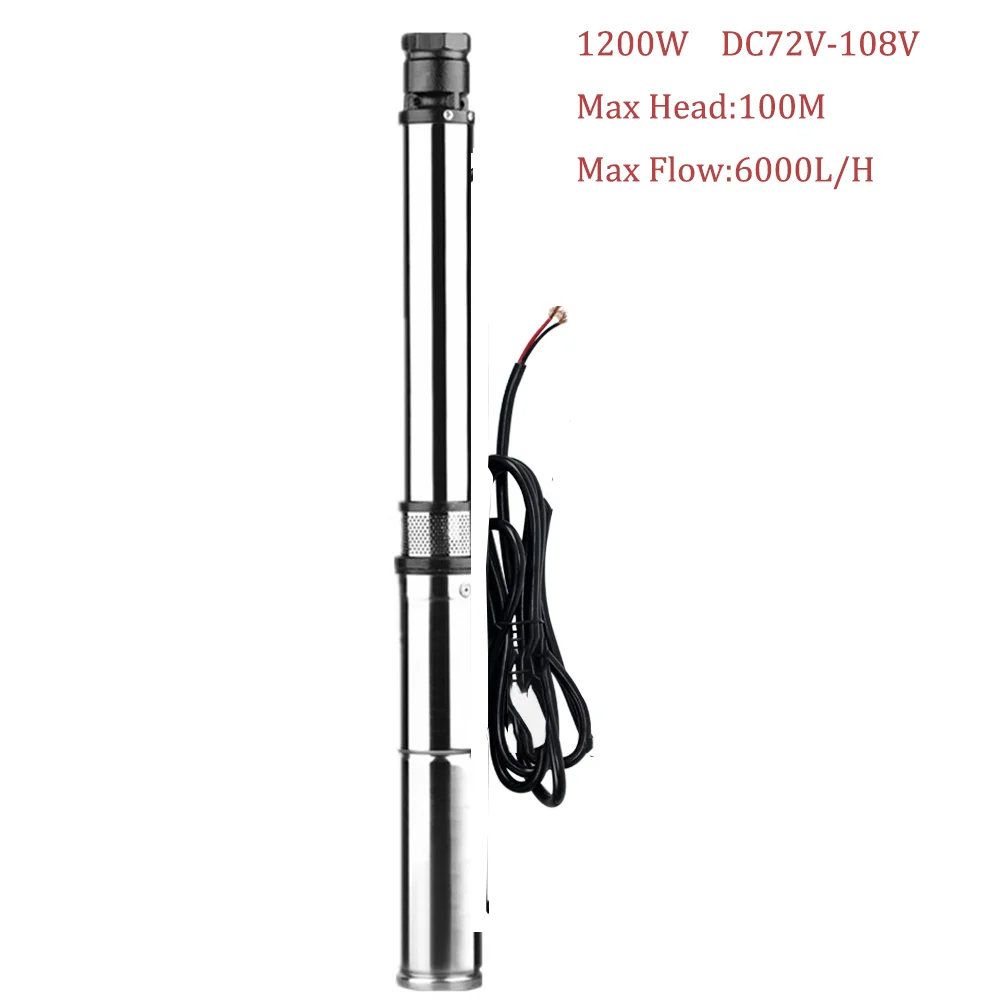 3-дюймовый 2Hp 1200 Вт Солнечный водяной насос расход 100 л в час со встроенным