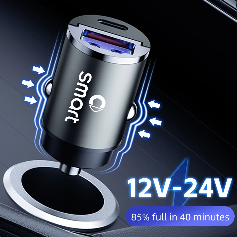 60 Вт USB зарядное устройство для автомобиля адаптер быстрой зарядки GPS IPhone Ipad Smart