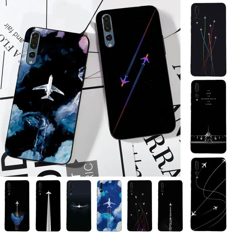 

Aircraft Helicopter Airplane Pilot fly Phone Case for Huawei P30 40 20 10 8 9 lite pro plus Psmart2019