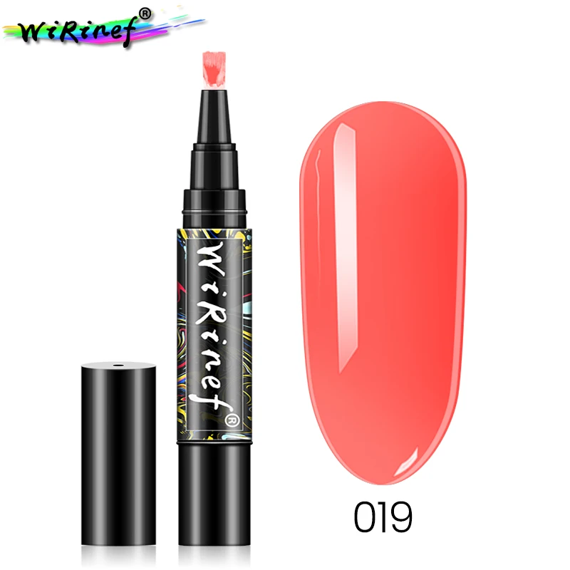 

WiRinef 3 в 1 УФ Гель-лак для ногтей 16 цветов удобная искусственная полированная ручка легко для начинающих использовать Гелевый лак