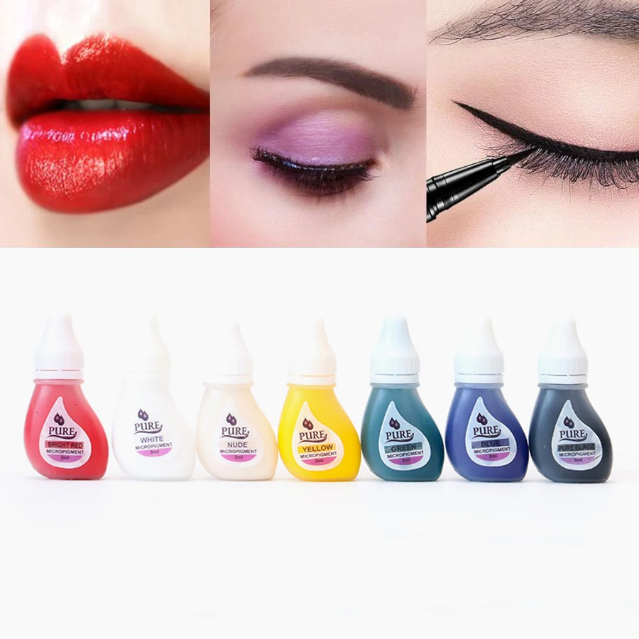 

1pcs Microblading Tattoo Ink Pigment Semi Permanent Makeup Eyebrow Inks Lips Eye Line Tattoo Color Paints Makeup Tattoo Supplies