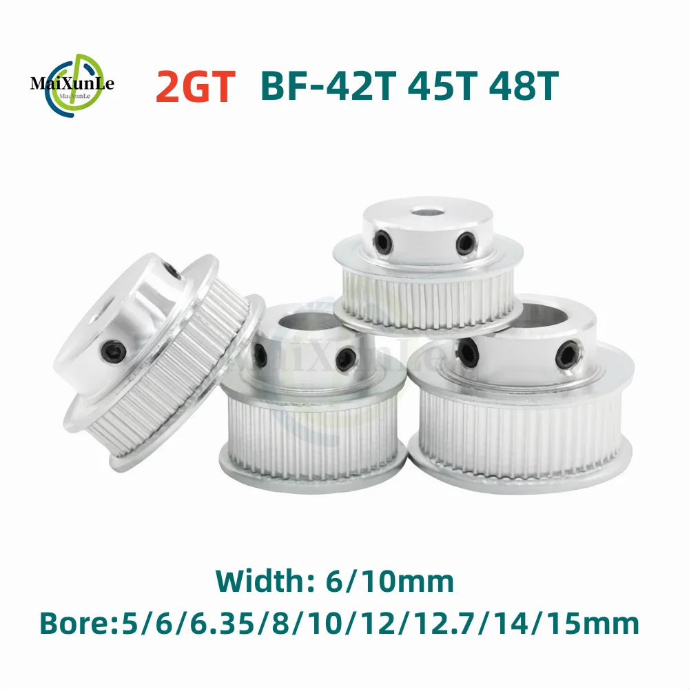 Шкив ГРМ GT2 2GT 42/45/48 Диаметр зуба 5 ~ 15 мм Синхронное колесо подходит для ширины
