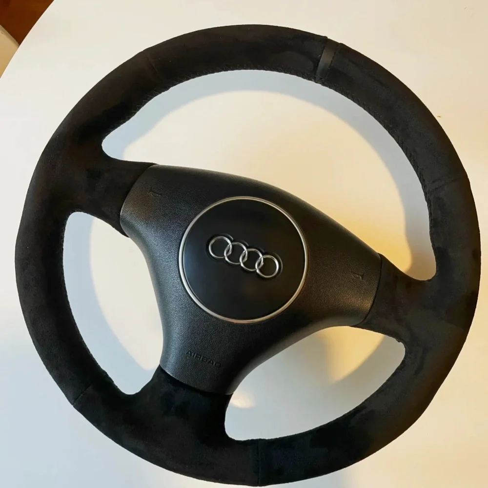 

Изготовленный на заказ чехол на руль автомобиля, 100% подходит для Audi A4 B6 2002 A3 с 3 спицами 2000-2003 Audi TT 1999-2005, автомобильная продукция, обертка на руль