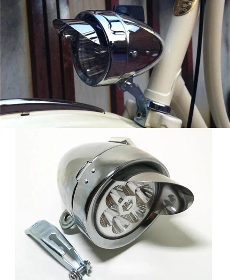 

FREE-Retro Bike Riding Supplies Battery LED Lights / Bicycle Front Headlights Q037