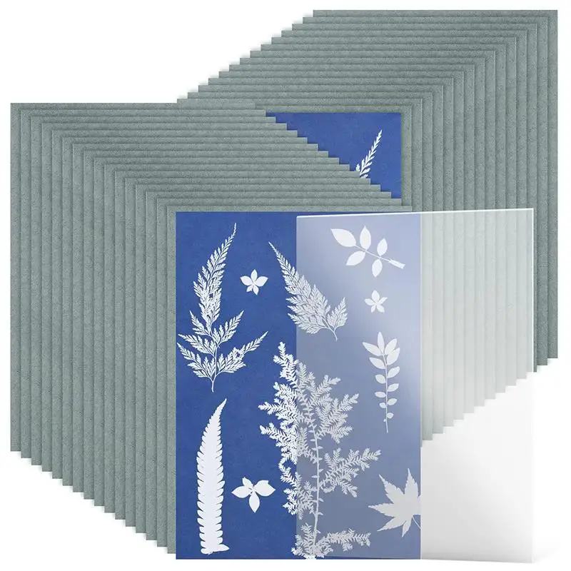 

Sun Print Paper 32 Sheets High Sensitivity Cyanotype Paper A5 Solar Drawing Paper Sensitivity Nature Printing Paper For Kids