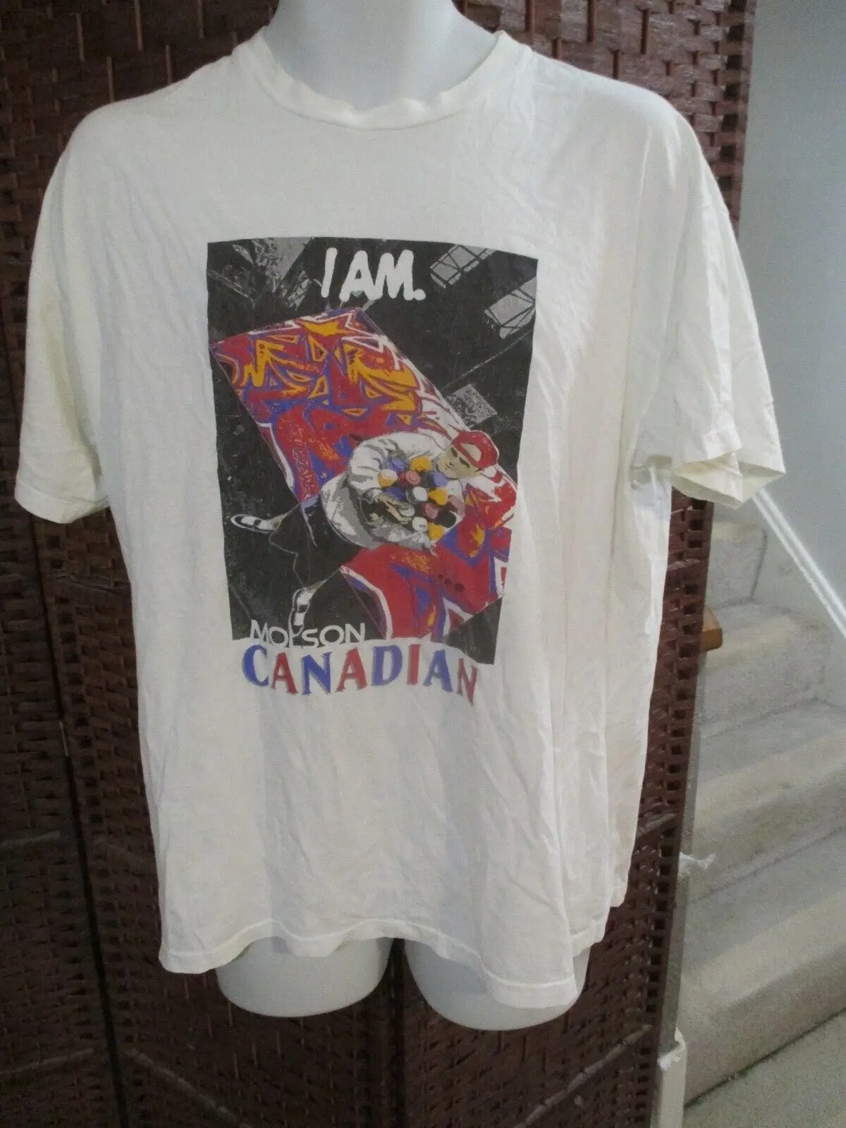 Редкая Винтажная футболка в стиле 90-х годов с надписью I Am канадский Molson Beer