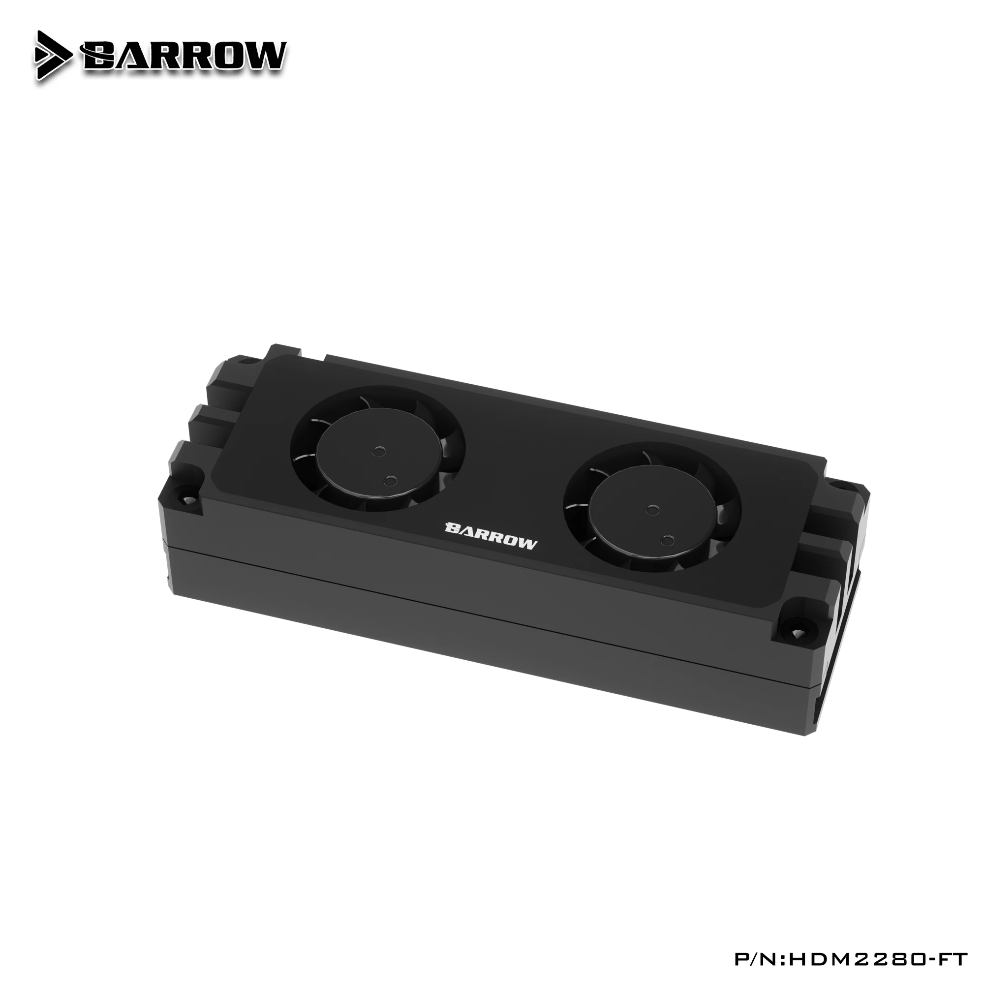 Фото Barrow M.2 твердотельный жесткий диск, радиатор с двойным турбовентилятором, совместим с PCIE SATA 22110 2280 №5