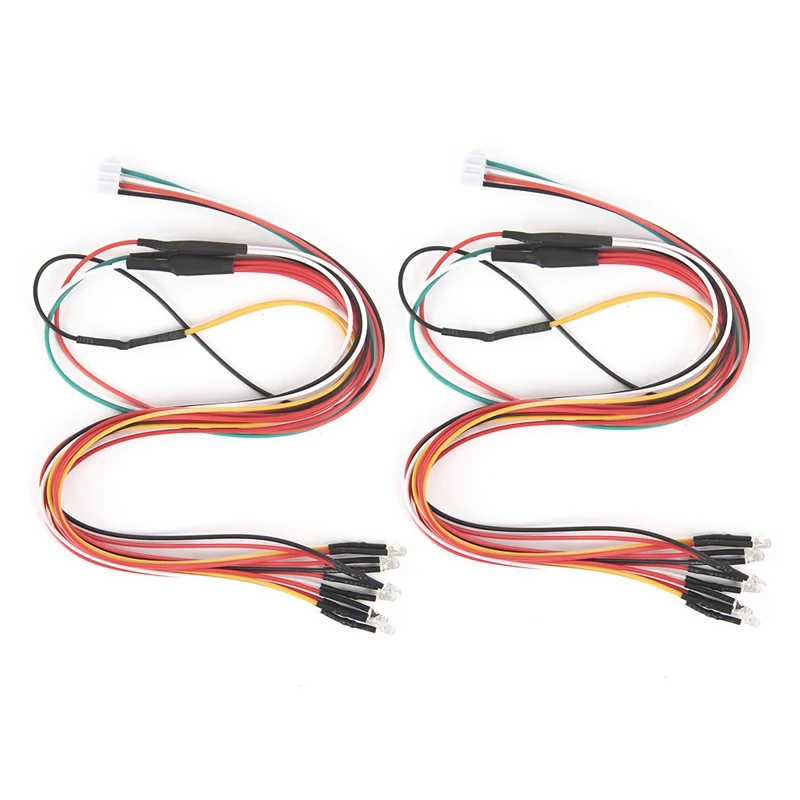 

2X For WPL D12 RC Car Spare Parts Upgrade Modified Light Group Lamp LED 3MM White Red Yellow