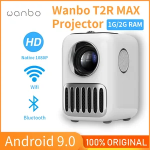 Global Version Wanbo T2R MAX Projector Full HD 1080P Mini LED Portable Projector WIFI BT 4K 1920*108 in USA (United States)