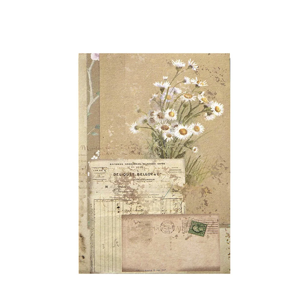 

Durable Cartoon Stickers Retro Design Beautiful Vintage Rose Alphabet Decorative Material Paper Hand Account Sticker Exquisite