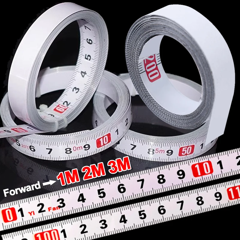 Woodworking T Track Taśma miernicza 16mm Szerokość Metryczna samoprzylepna linijka skalowa do frezarki ukośnej Piła stołowa Narzędzia