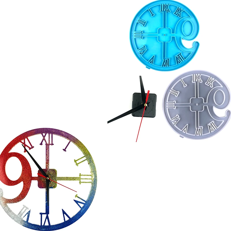 

Форма для выпечки, круглая для самостоятельной сборки, большие часы из полимерной смолы, декоративные украшения для стен, силиконовая форма...