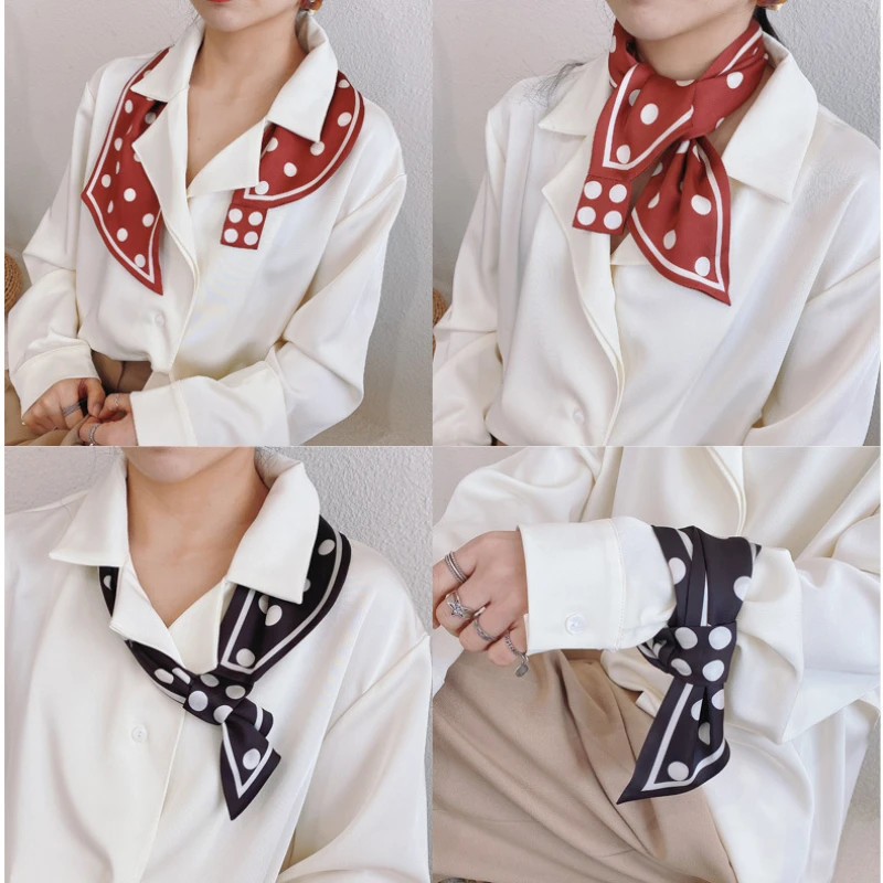 Длинный шейный платок женские повязки на голову Модные полосатые шарфы для волос