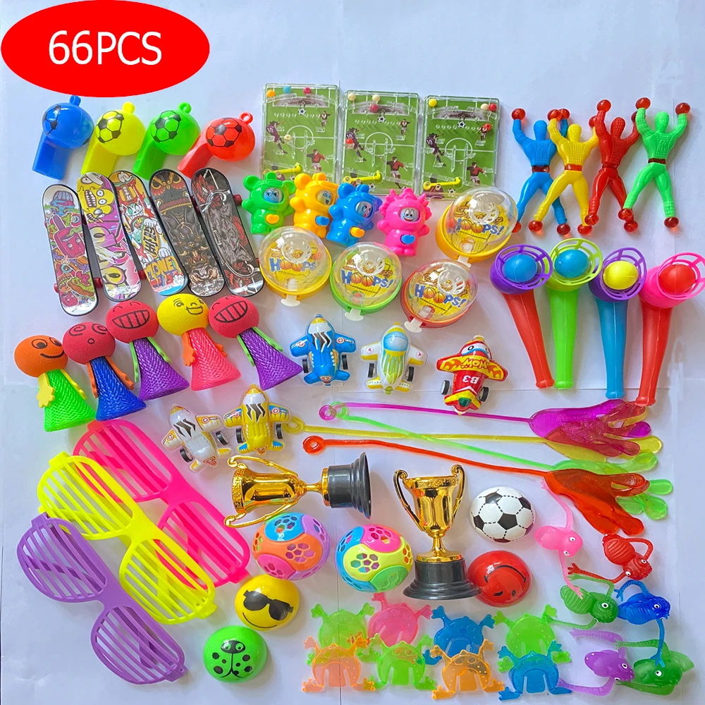 

Party Favors Kids, Carnival Prizes & School Classroom Rewards, Kids Birthday Pinata Stuffed Toys, 66 pcs/lot
