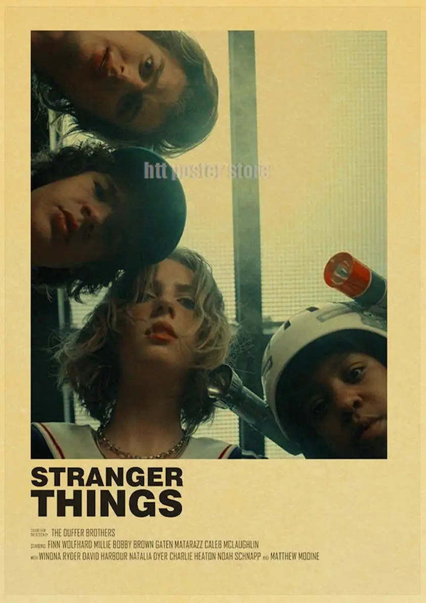 Популярный ретро постер для ТВ-шоу очень странные дела 1 2 3 4 постеры из