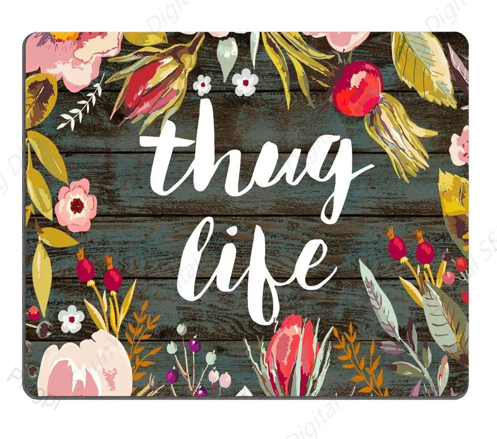 Коврик для мыши с цветком в стиле ретро красочный цветочный венок старое