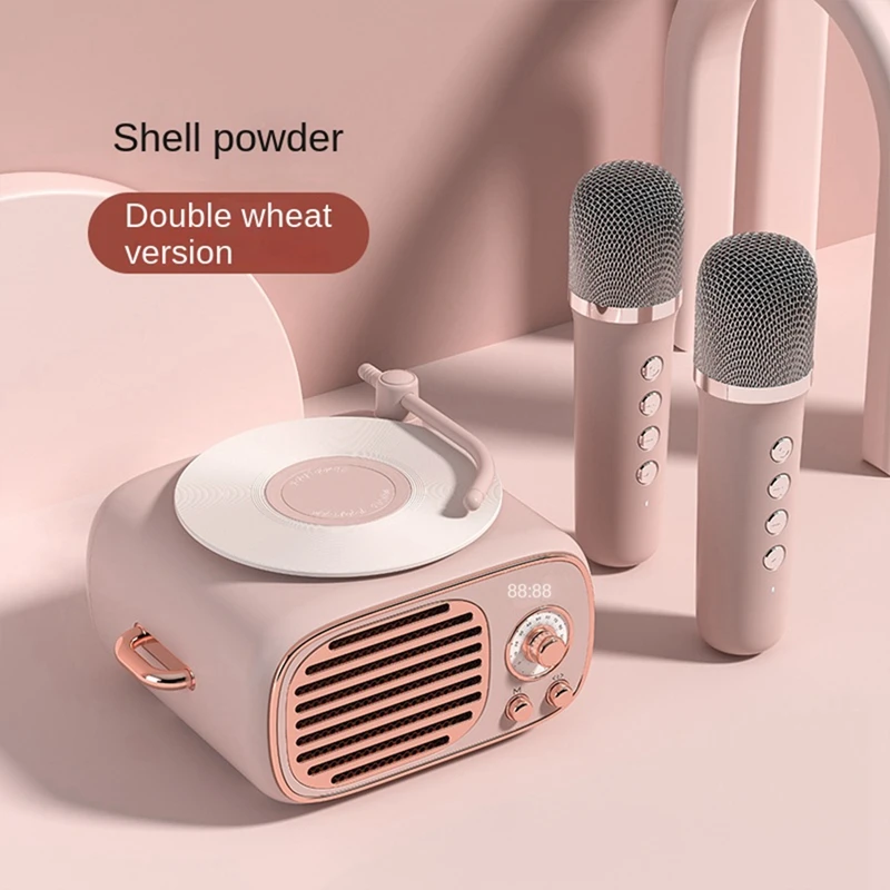 Старомодные винтажные маленькие Bluetooth-колонки с часами Портативные