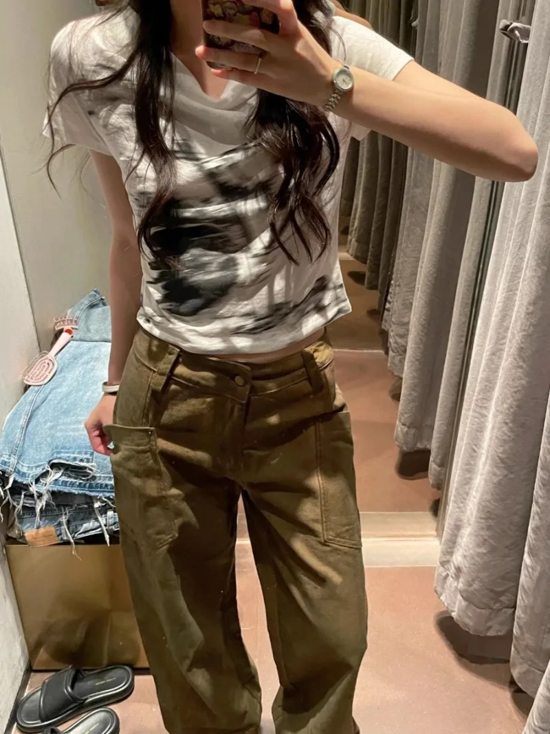 Женская футболка с коротким рукавом круглым вырезом и бантом