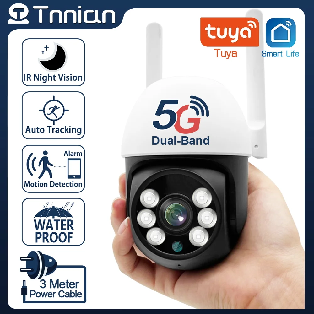 

Tnnian 5MP 5G WIFI PTZ Camera AI Human Auto Tracking Outdoor Waterproof 2MP Security CCTV IR Night Vision Tuay Smart Life