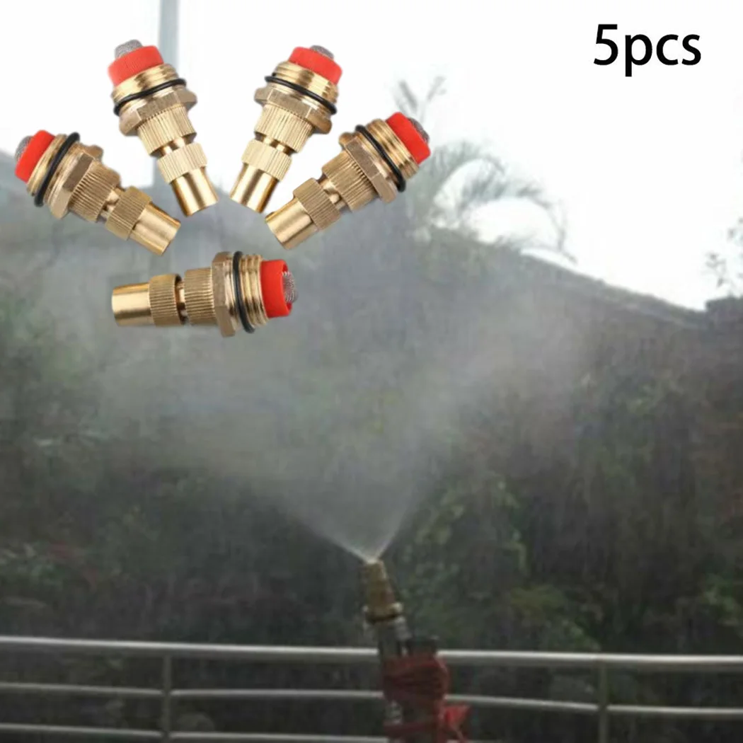 

5PCS 5cm 1/2\" Adjustable Spray Nozzle Atomizing Lawn Misting Sprinkler Gardening Garden Sprinklers For Sprinkling Watering